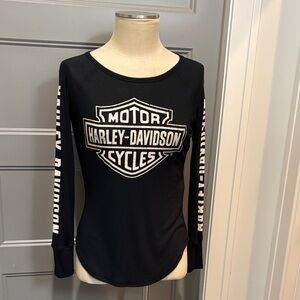 Harley-Davidson Women's Black Long Sleeve Top